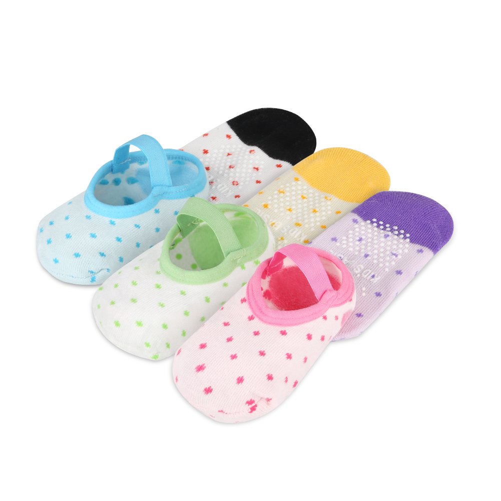 Baby Socks 6 Pairs With Non Slip Grips by Miss Fong Wear Baby Girl Socks  Infant Socks Ankle Socks For 0-6, 6-12,12-36Months